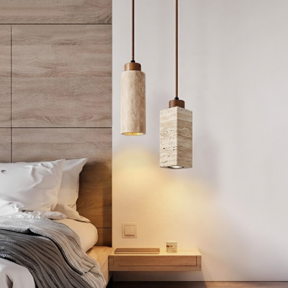 Siena Wabi-Sabi Travertine Pendant Light