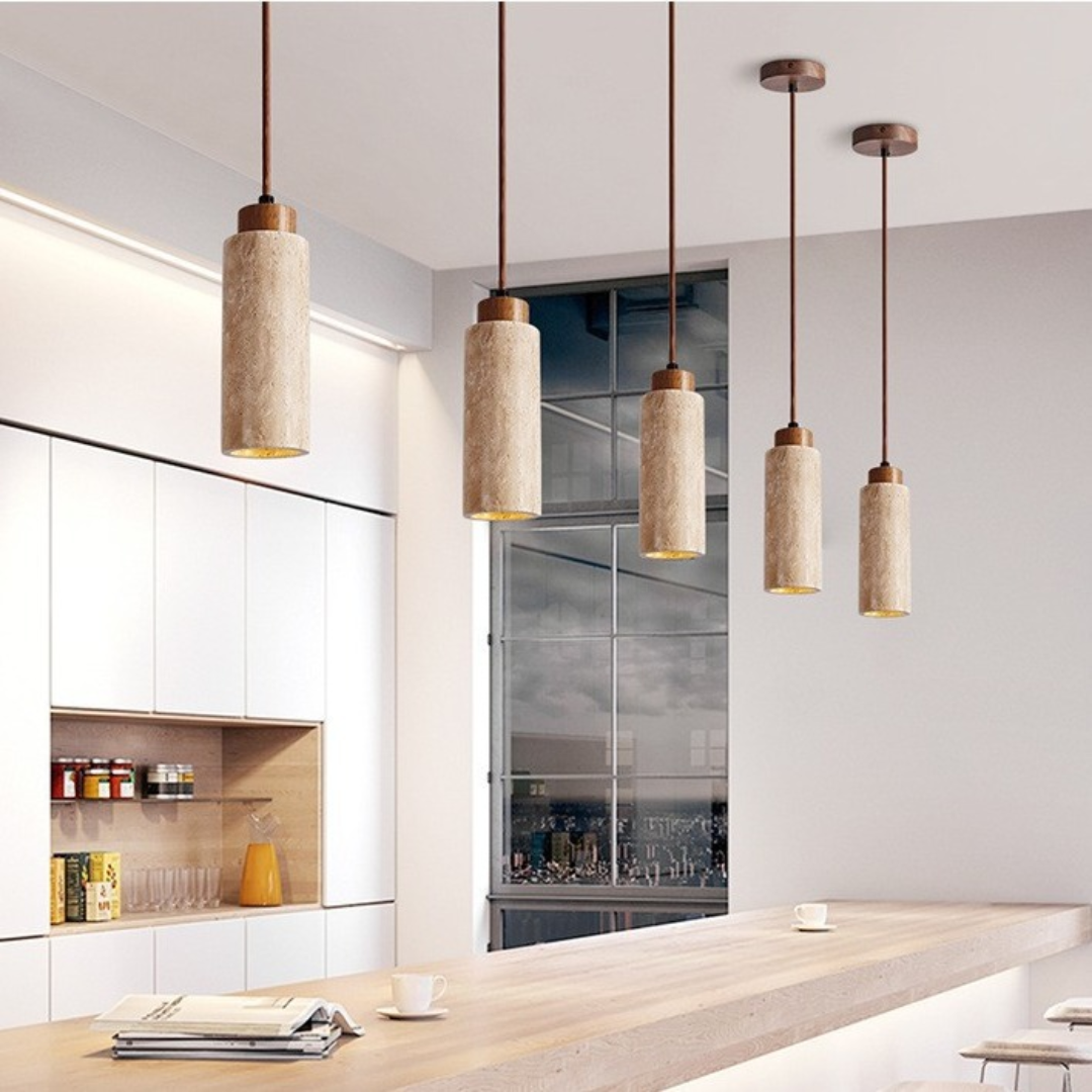 Siena Wabi-Sabi Travertine Pendant Light