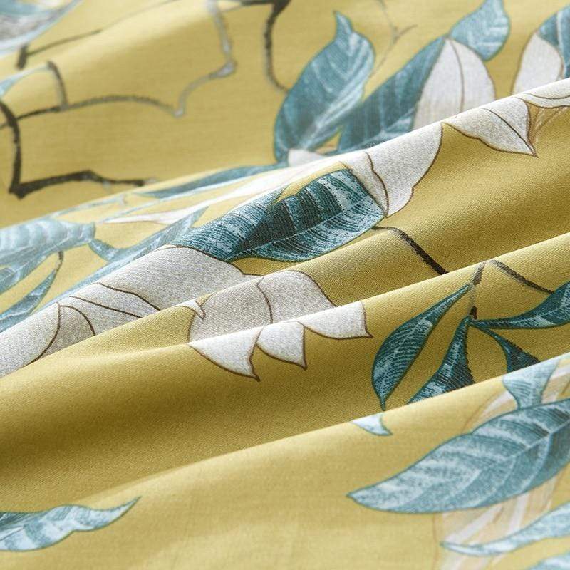 Tranquility Yellow Duvet Cover Set (Long-staple Sateen Cotton)