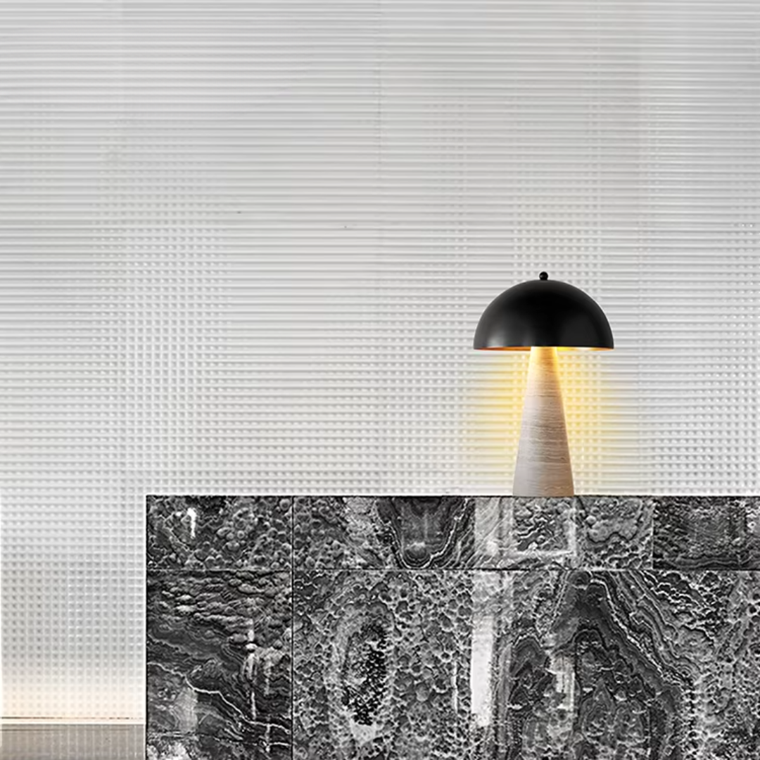 Stockholm Nordic Marble & Steel Touch Table Lamp