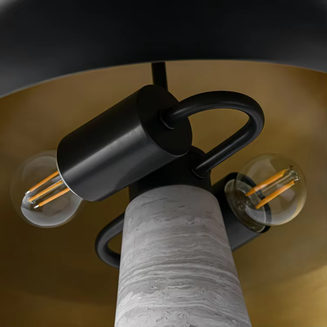 Stockholm Nordic Marble & Steel Touch Table Lamp