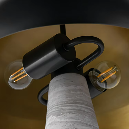 Stockholm Nordic Marble & Steel Touch Table Lamp