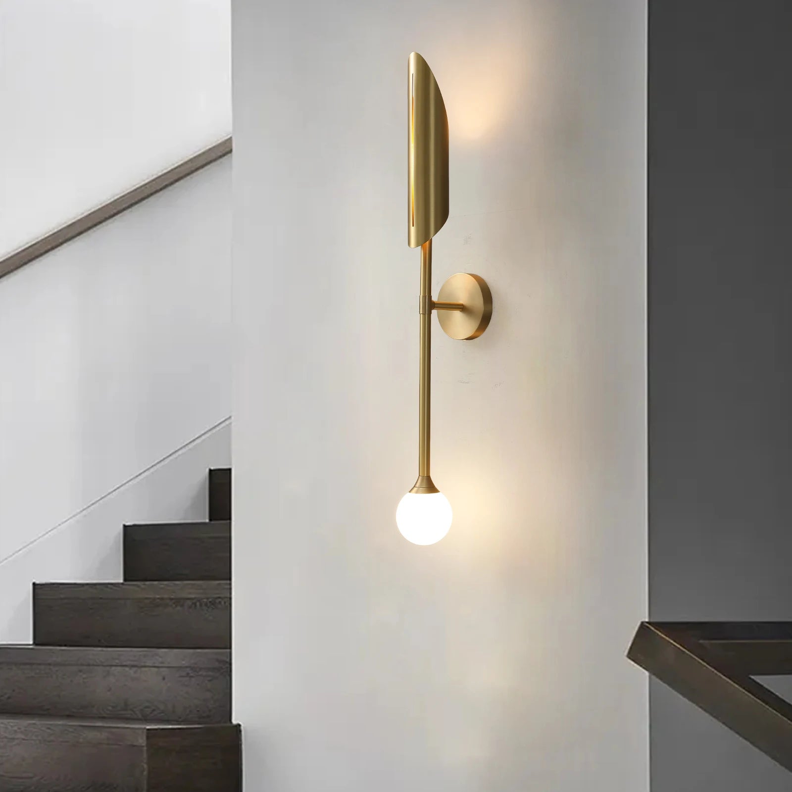 The Arc Solid Brass Wall Sconce