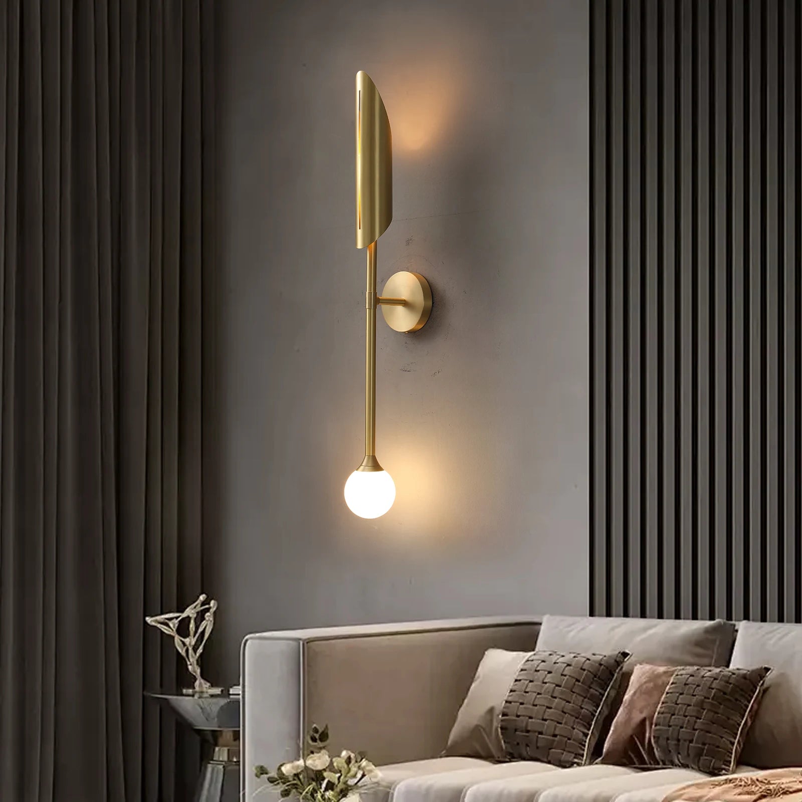 The Arc Solid Brass Wall Sconce
