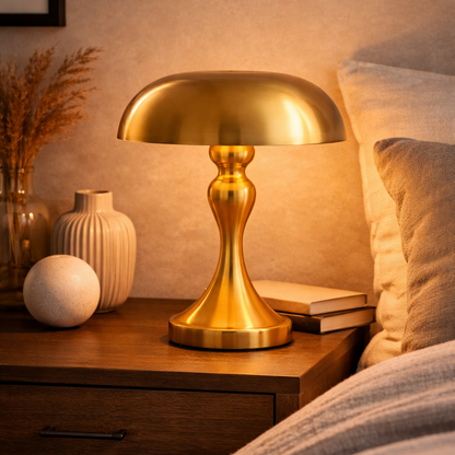 Tokyo Cordless Rechargeable Mushroom Lamp with Touch Dimming