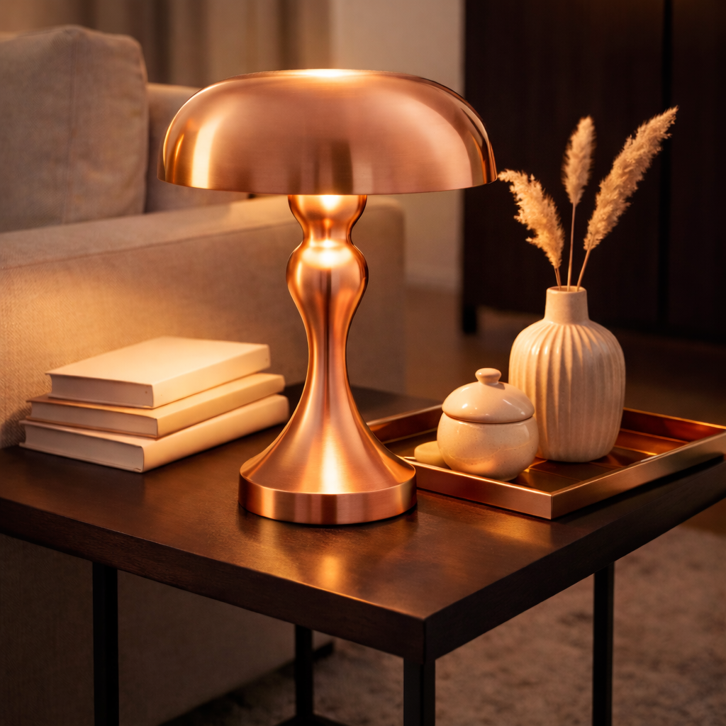 Tokyo Cordless Rechargeable Mushroom Lamp with Touch Dimming