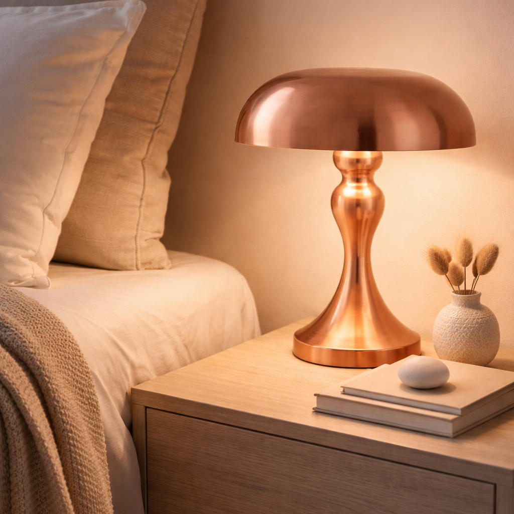 Tokyo Cordless Rechargeable Mushroom Lamp with Touch Dimming