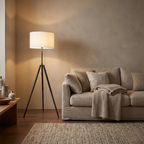 Tribeca Adjustable Chrome Tripod Floor Lamp