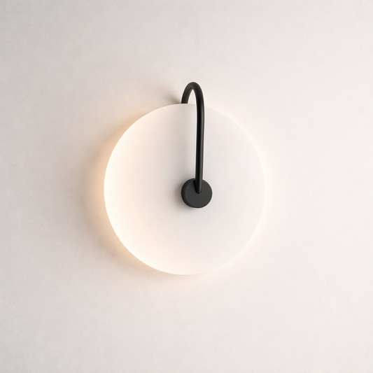 Uppsala Nordic Marble Circular Wall Sconce