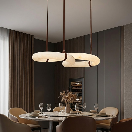 Valencia Spanish Alabaster Chandelier 40"