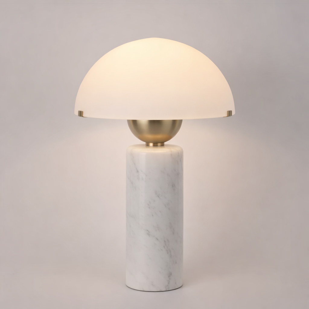 Vicenza Postmodern Luxury Marble & Glass Table Lamp