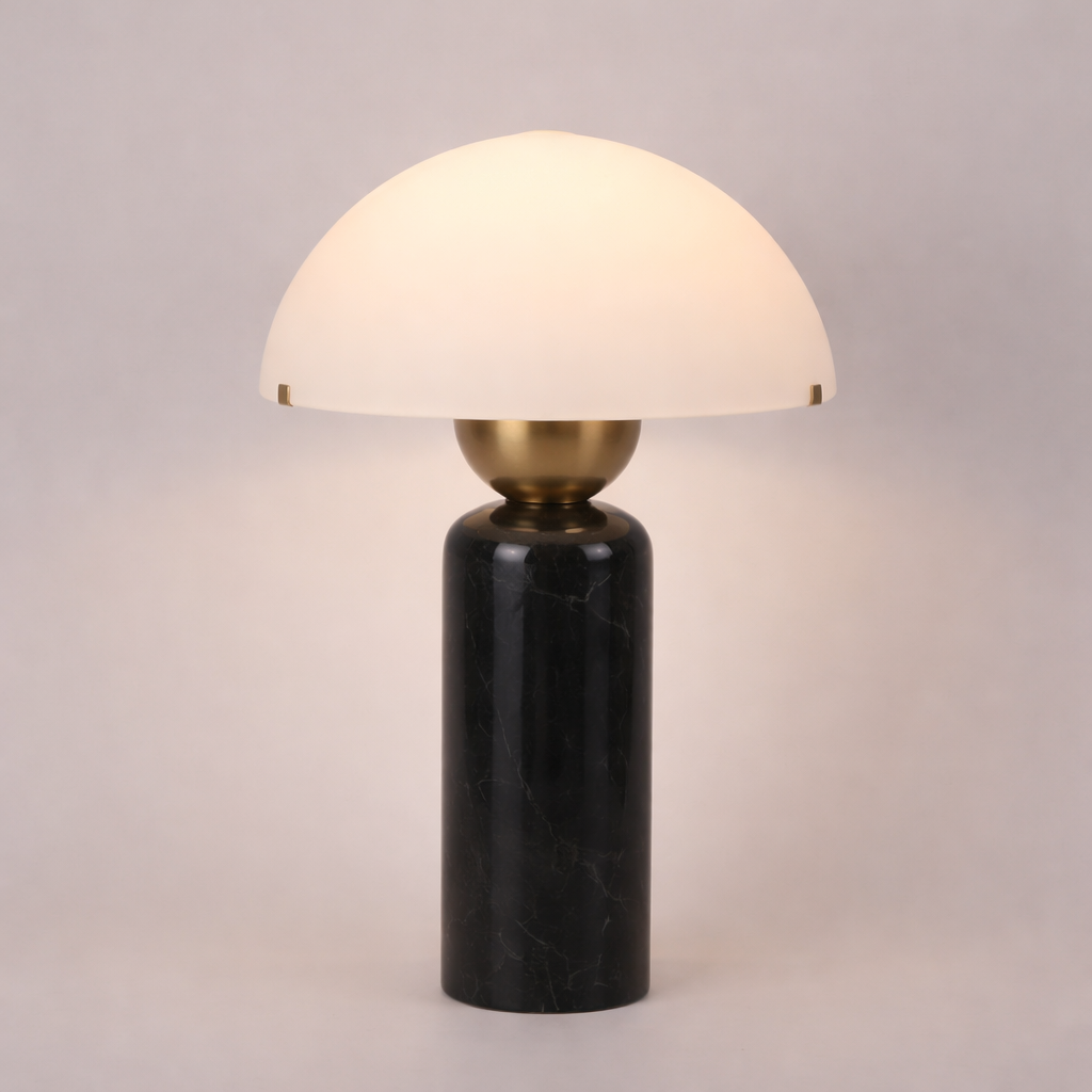 Vicenza Postmodern Luxury Marble & Glass Table Lamp