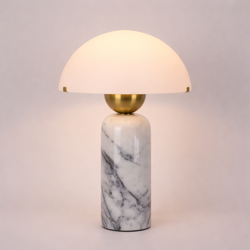 Vicenza Postmodern Luxury Marble & Glass Table Lamp