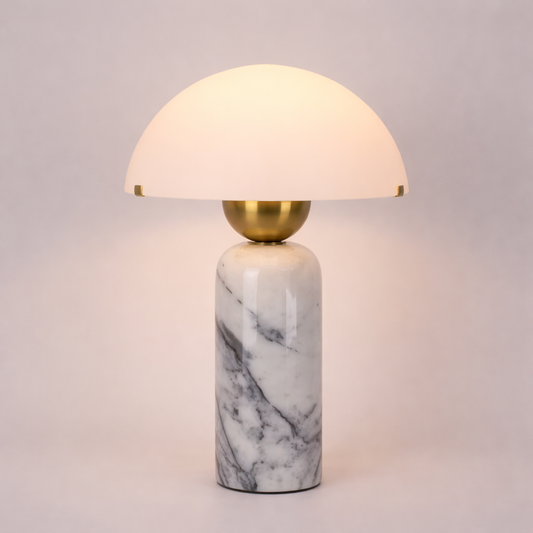 Vicenza Postmodern Luxury Marble & Glass Table Lamp