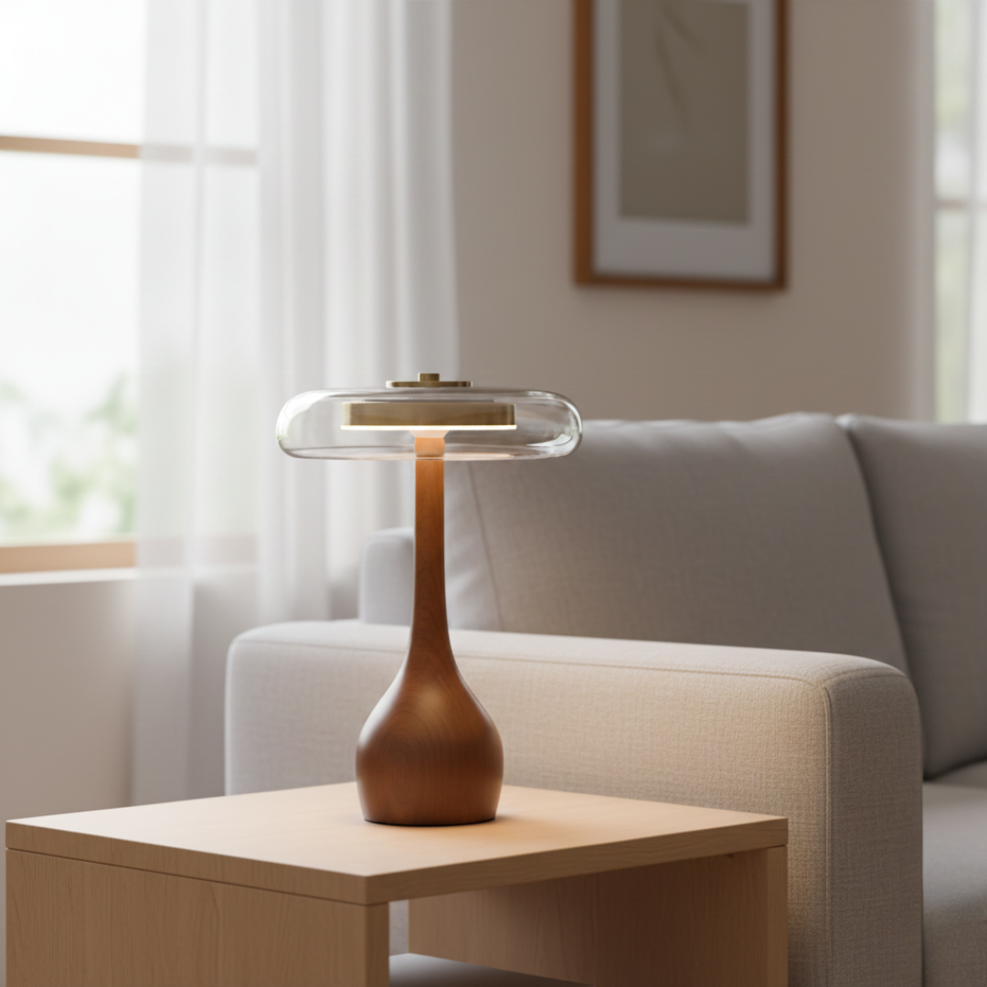 Vintage French Bedside Table Lamp