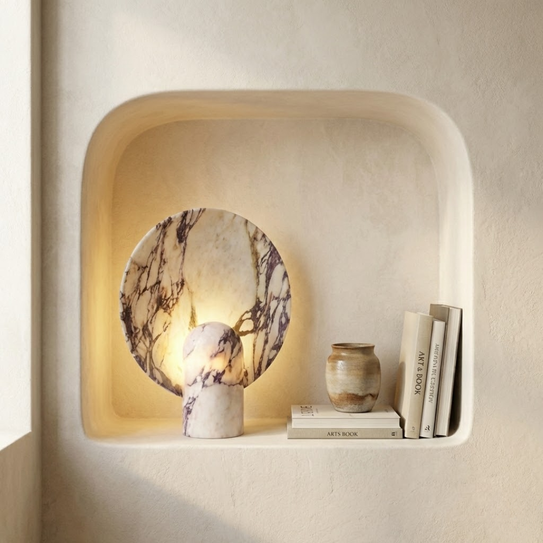 Viola Irregular Marble Table Lamp