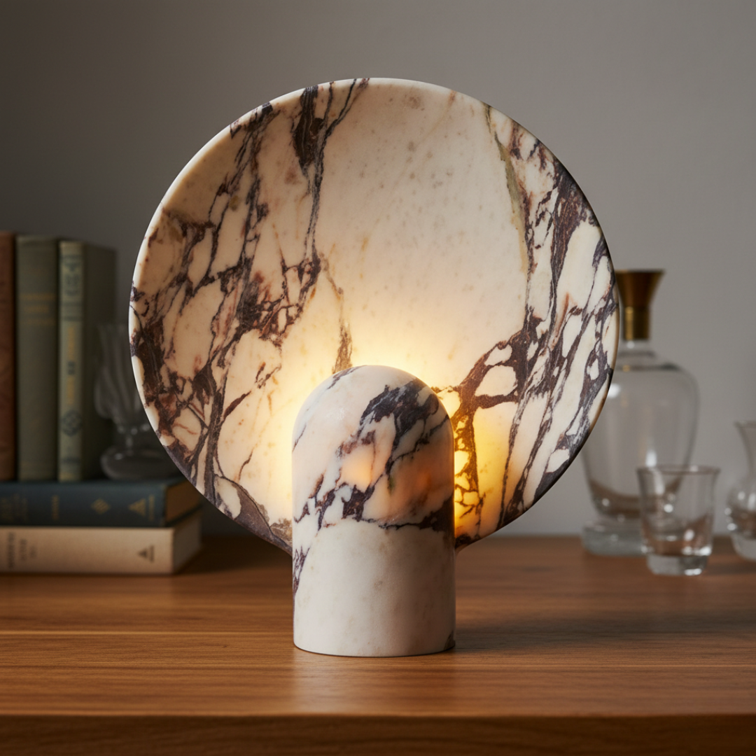 Viola Irregular Marble Table Lamp