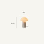 Wabi-Sabi Marble Mushroom Floor Lamp