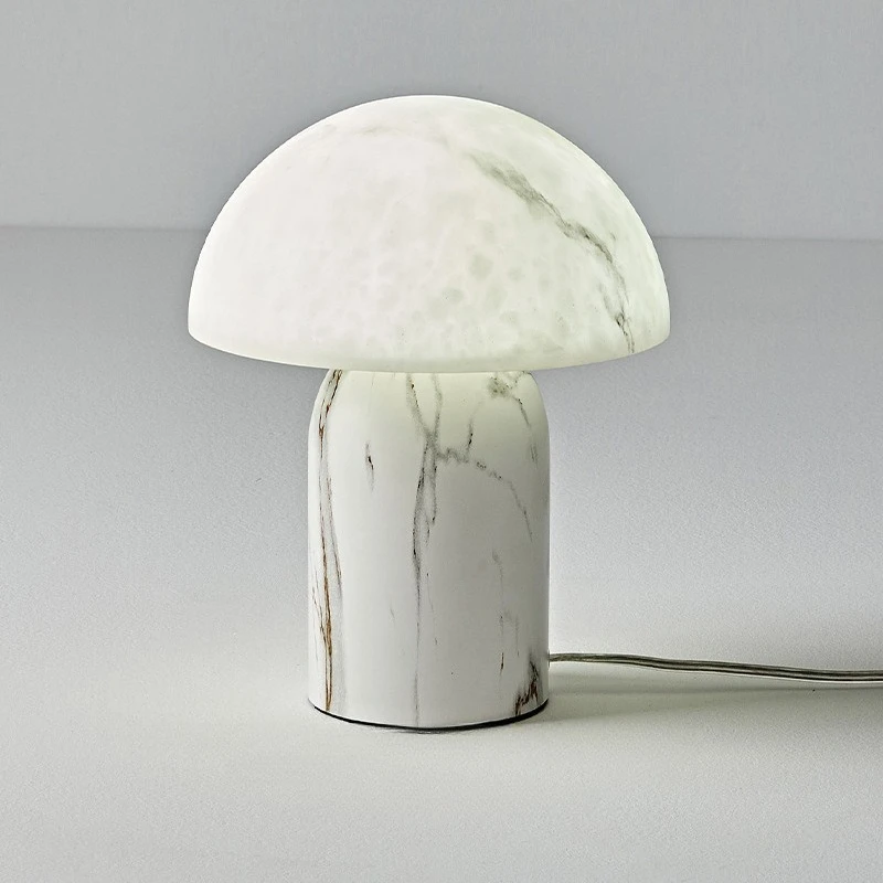 Wabi-Sabi Marble Mushroom Floor Lamp