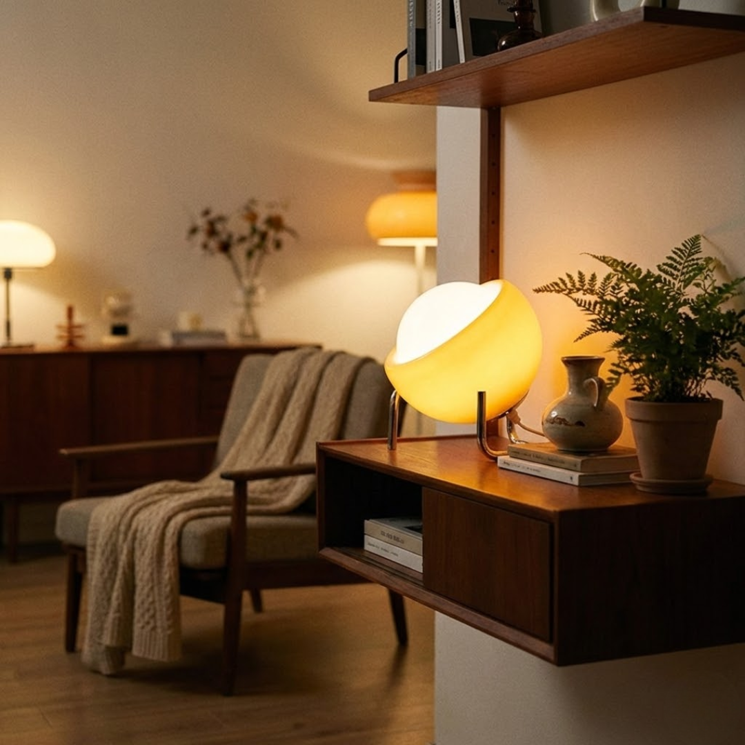 Weimar Bauhaus Glass Globe Table Lamp