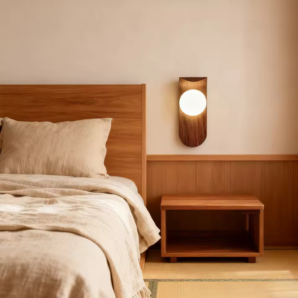 Orion Wooden Globe Wall Light