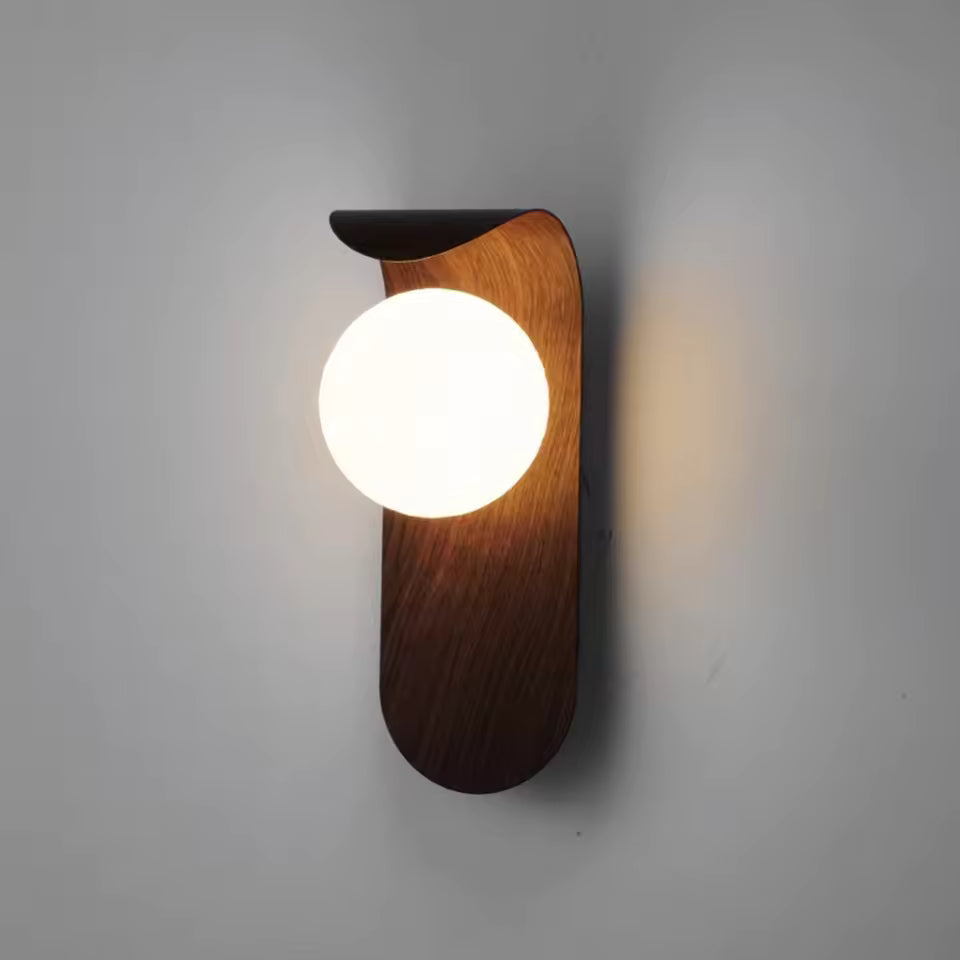 Orion Wooden Globe Wall Light