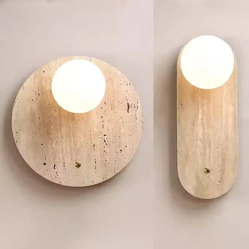 Aurelia Natural Stone LED Wall Sconce