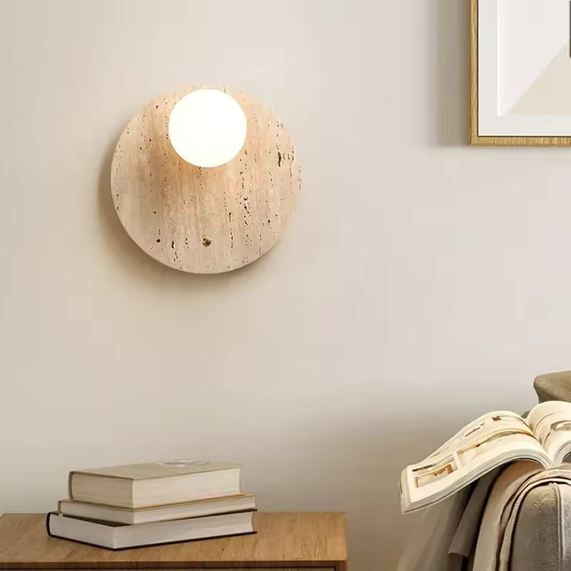 Aurelia Natural Stone LED Wall Sconce